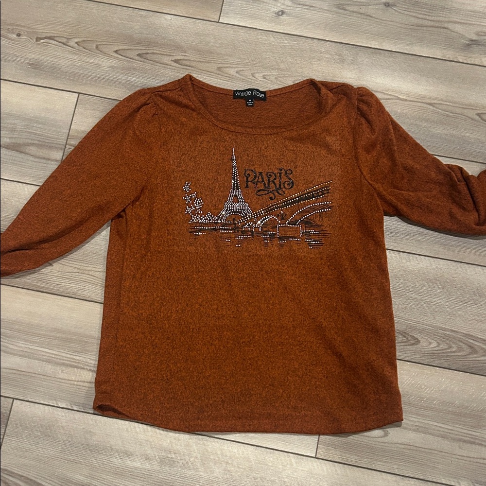Venus Rose Rust Long Sleeve Top